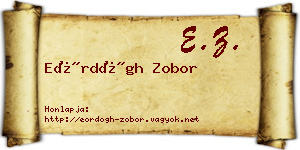 Eördögh Zobor névjegykártya